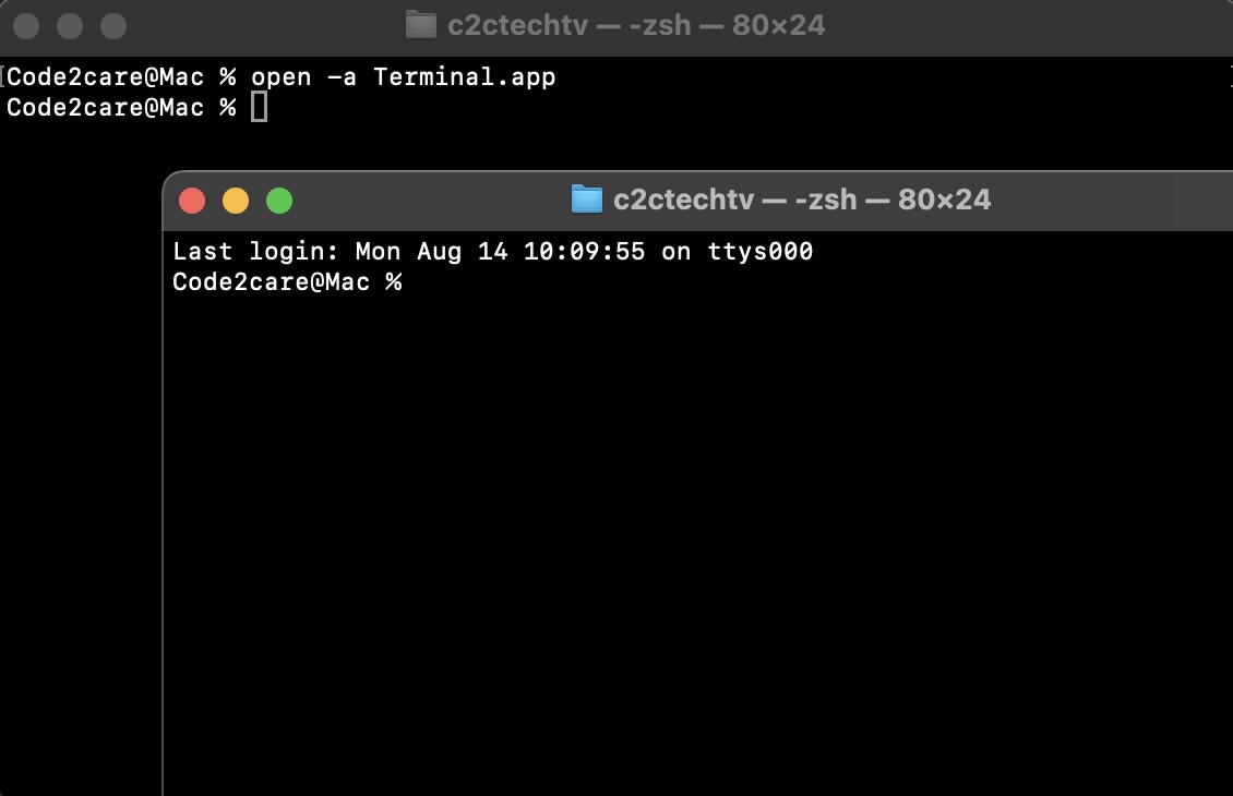 How to open new Terminal using Bash Command